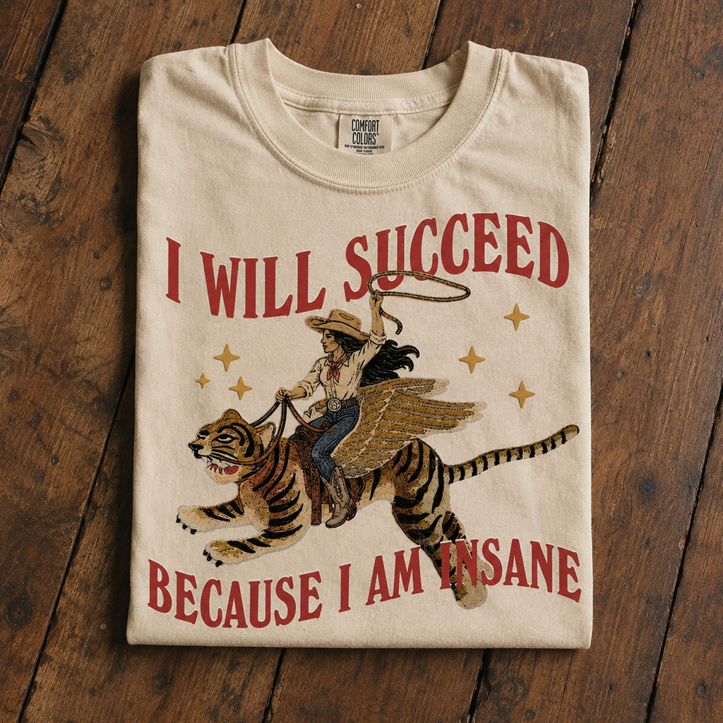 I will succeed because I am insane, coquette girly aesthetic, Girl boss motivation quote