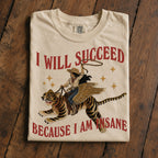 I will succeed because I am insane, coquette girly aesthetic, Girl boss motivation quote