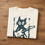 Rock Star Cat Shirt, Vintage Kitten Y2K TShirt