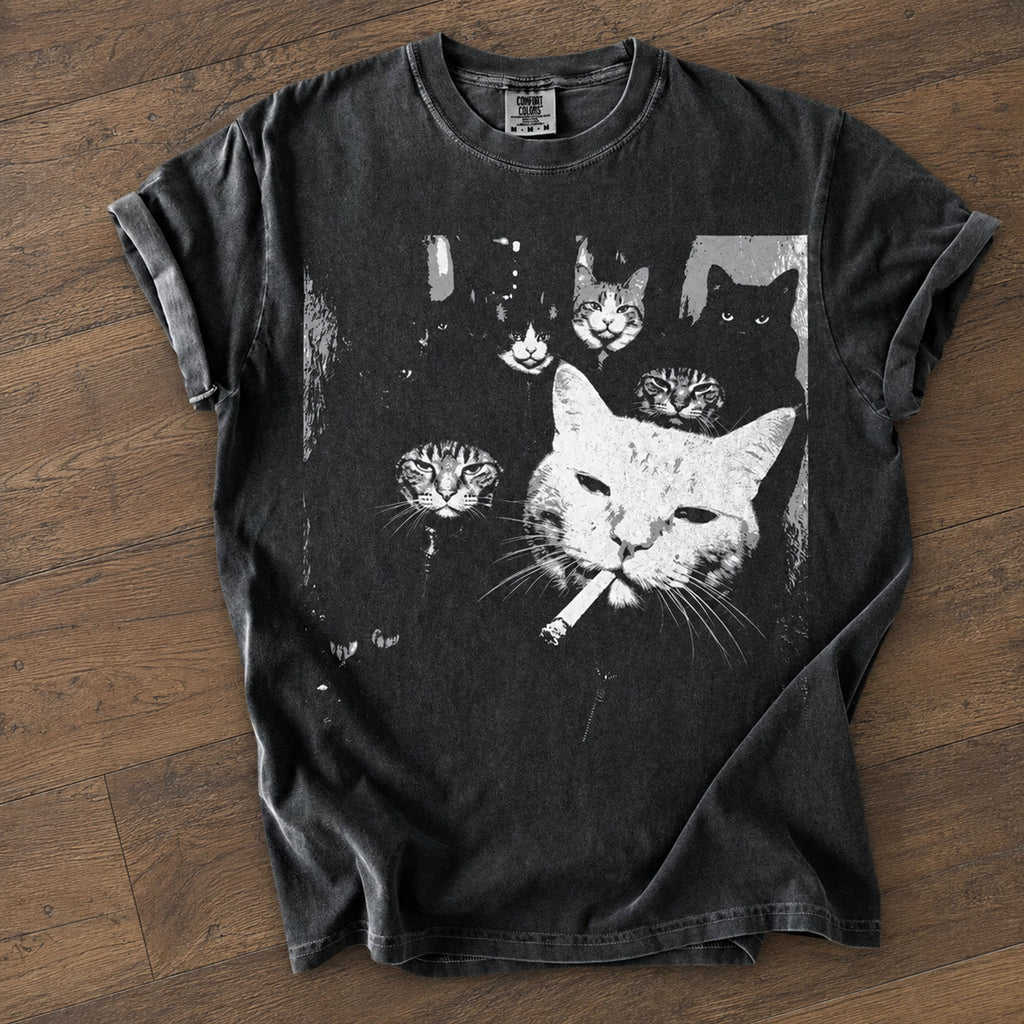 Funny Gangster Cat Shirt, Meme Cats Graphic Tee, Vintage Cat Lover Shirt, Funny Cat Meme Tee, Edgy Cat Shirt